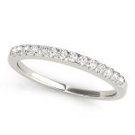 Prong Set Wedding Ring, in White Gold - 50372