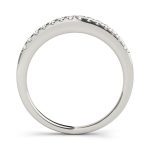 Prong Set Wedding Ring, in White Gold - 50372