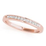 Channel Set Wedding Ring, in Rose Gold - 50379