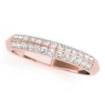 Pave Wedding Ring, in Rose Gold - 50381