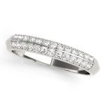 Pave Wedding Ring, in White Gold - 50381