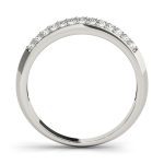 Pave Wedding Ring, in White Gold - 50381