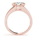 Solitaire Engagement Ring, Round Shape, in Rose Gold - 50384