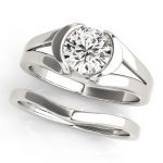 Solitaire Engagement Ring, Round Shape, in Platinum - 50384