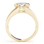 Solitaire Engagement Ring, Round Shape, in Yellow Gold - 50384