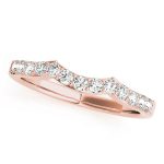 Curverd Wedding Ring, in Rose Gold - 50385