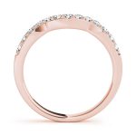 Curverd Wedding Ring, in Rose Gold - 50385