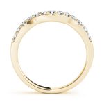 Curverd Wedding Ring, in Yellow Gold - 50385