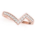 Curverd Wedding Ring, in Rose Gold - 50388