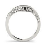 Curverd Wedding Ring, in Sterling Silver - 50388