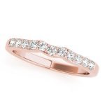 Curverd Wedding Ring, in Rose Gold - 50399