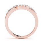 Curverd Wedding Ring, in Rose Gold - 50399