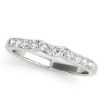 Curverd Wedding Ring, in Sterling Silver - 50399