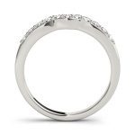 Curverd Wedding Ring, in Platinum - 50399