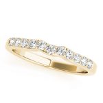 Curverd Wedding Ring, in Yellow Gold - 50399