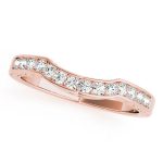 Curverd Wedding Ring, in Rose Gold - 50400