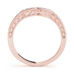 Curverd Wedding Ring, in Rose Gold - 50400