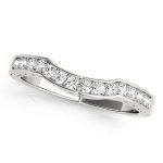 Curverd Wedding Ring, in Sterling Silver - 50400