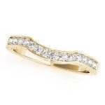 Curverd Wedding Ring, in Yellow Gold - 50400