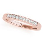 Prong Set Wedding Ring, in Rose Gold - 50404