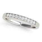 Prong Set Wedding Ring, in White Gold - 50404