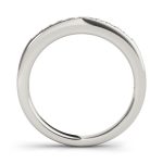 Prong Set Wedding Ring, in White Gold - 50404