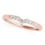 Curverd Wedding Ring, in Rose Gold - 50405