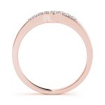 Curverd Wedding Ring, in Rose Gold - 50405