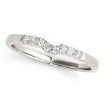 Curverd Wedding Ring, in Platinum - 50405