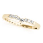 Curverd Wedding Ring, in Yellow Gold - 50405