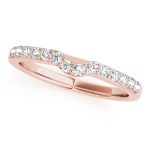 Curverd Wedding Ring, in Rose Gold - 50406