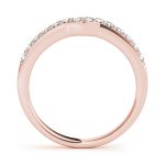 Curverd Wedding Ring, in Rose Gold - 50406