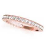 Prong Set Wedding Ring, in Rose Gold - 50407