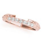 Prong Set Wedding Ring, in Rose Gold - 50409