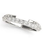 Prong Set Wedding Ring, in White Gold - 50409