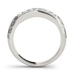 Prong Set Wedding Ring, in White Gold - 50409