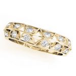 Curverd Wedding Ring, in Yellow Gold - 50410