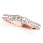 Curverd Wedding Ring, in Rose Gold - 50411