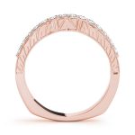 Curverd Wedding Ring, in Rose Gold - 50411