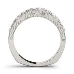 Curverd Wedding Ring, in White Gold - 50411