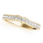 Curverd Wedding Ring, in Yellow Gold - 50411