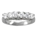 Prong Set Wedding Ring, in Sterling Silver - 50414