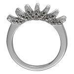 Prong Set Wedding Ring, in White Gold - 50414