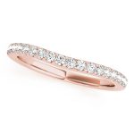 Curverd Wedding Ring, in Rose Gold - 50417