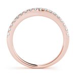 Curverd Wedding Ring, in Rose Gold - 50417