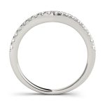 Curverd Wedding Ring, in White Gold - 50417