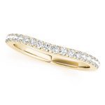 Curverd Wedding Ring, in Yellow Gold - 50417