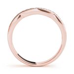 Curverd Wedding Ring, in Rose Gold - 50418