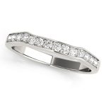 Curverd Wedding Ring, in Platinum - 50418