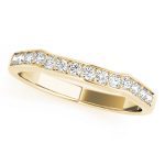 Curverd Wedding Ring, in Yellow Gold - 50418